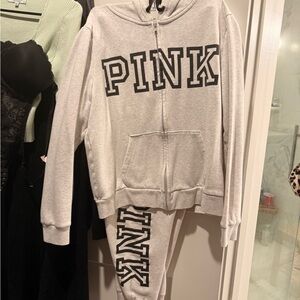PINK Victoria's Secret Light Gray Hoodie